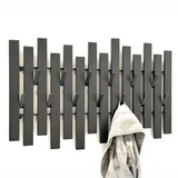 DanDiBo Ambiente Garderobenhaken DanDiBo 58 x 38 x 6 cm Schwarz