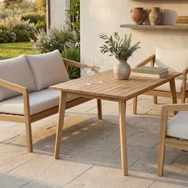 Idimex YAPA Loungeset aus massivem Akazienholz 4-tlg. Natur/Beige
