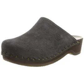 Berkemann Damen Velours-teffler Clogs, Blau, 45 1/3 EU