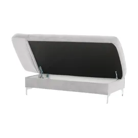 Nehl Liege Greta Mikrofaser 182 x 79 x 86 cm Grau mit Schlaffunktion