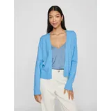 VILA Damen Viril Short L/S Knit Cardigan-noos Strickjacke, Blissful Blue,M - M