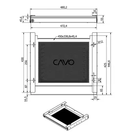 SOTech CAVO Laptop-Schublade – 450 mm schwarz - Schwarz
