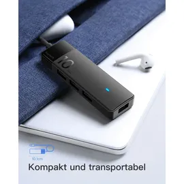 Inateck USB C Hub, USB 3.2 Gen 2 USB C Hub mit 4 USB A Anschlüssen, 10Gbps, 50cm Kabel, Kompatibel mit Windows 7/8/10/11, Linux, Mac OS