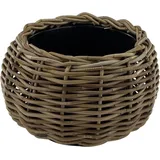 wdmt Rattan Drypot Kugel Ø 29 x 19 cm Grau