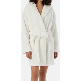 SCHIESSER Morgenmantel Teddy-Fleece Comfort-Fit off white M