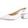 TAMARIS Damen Sling Pump mit Blockabsatz Leder, weiß, 36 EU