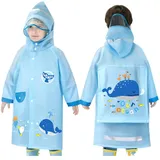 Regenmäntel Kinder Regenponcho Regenjacken Mädchen Outdoor Transparente Regenbekleidung Mit Tragbarer Tasche Kinder Kapuzen Kleinkind