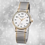 Regent Herrenuhr silber gold Elegant Quarz Analoguhr URF472