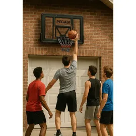 PEGASI Basketballbrett Classic Schwarz 110 x 75 cm