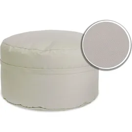 sunnypillow Sitzsack - Hocker rund 25 x 45 cm Indoor - Outdoor Runder Sitzpouf mit abnehmbarem Bezug Sitzbank, Sitzhocker, Bodenkissen Bean Bag Puf... - Grau