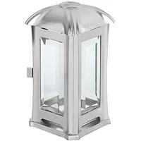 METALLWARENFABRIK MOLL Grablaterne Edelstahl, Glas, Metall silber