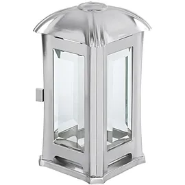 METALLWARENFABRIK MOLL Grablaterne Edelstahl, Glas, Metall silber