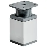 Hettich Möbelfuß 4,0 X 6,0 - 7,8 cm - 8 cm, Aluminium)