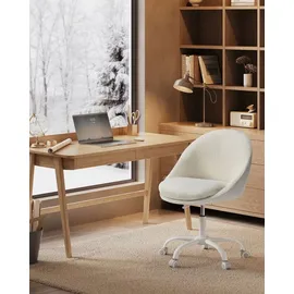 Songmics Homeoffice-Stuhl, Schminkstuhl aus Fleece, Schreibtischstuhl,