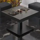 GGM Möbel Bistro Loungetisch 70 x 70 x 41 cm Wenge/Schwarz