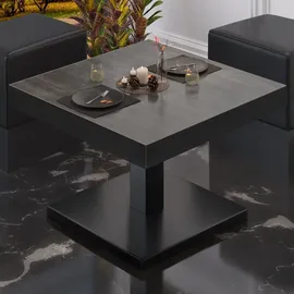 GGM Möbel Bistro Loungetisch 70 x 70 x 41 cm Wenge/Schwarz