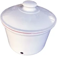 RÖMERTOPF Frische-Topf MAXI / Vorratstopf für Zwiebeln Zwiebeltopf Weiß 1,5 Lite...