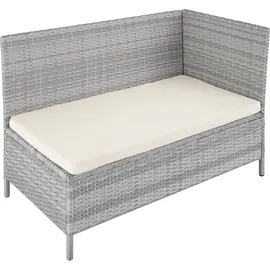 Tectake Barletta Rattan Lounge hellgrau/creme