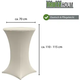 Trutzholm 2x Stehtischhusse Stretch 70 cm beige Tischdecke Husse Bistrotisch Partytisch