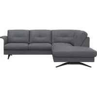 FLEXLUX Ecksofa Glow, super bequem durch hochwertigem Sitzaufbau mit Federkern, L-Form, Modernes skandinavisches Design blau