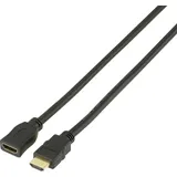 SpeaKa Professional HDMI Verlängerungskabel HDMI-A Stecker, HDMI-A Buchse 2.00m Schwarz SP-7870532