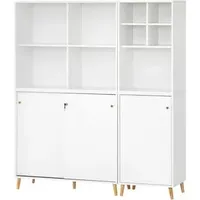 MÖBELPARTNER Serie 500 Büroschrank 151 x 41 x 168,7 cm weiß