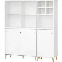 MÖBELPARTNER Serie 500 Büroschrank 151 x 41 x 168,7 cm weiß