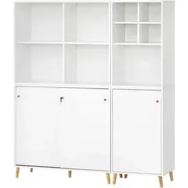 MÖBELPARTNER Serie 500 Büroschrank 151 x 41 x 168,7 cm weiß