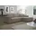 Fun Möbel Ecksofa Schlafsofa Sofa CONOR Stoff Dunkelbeige Ottomane Rechts