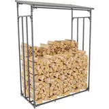 CLP Kaminholzregal Metall 130 x 70 x 185 cm grau