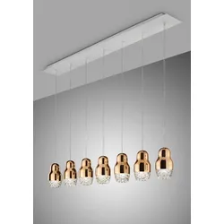 Siebenflammige Designer-LED-Hängeleuchte Fedora Axo Light - Rosegold