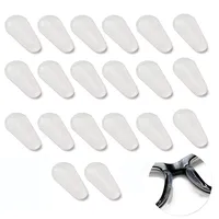 10 Paare Brille Nasenpads Silikon Nasenpads Rutschfeste Selbstklebende Nasenpads für Brillen Sonnenbrillen,Transparent,2.8mm