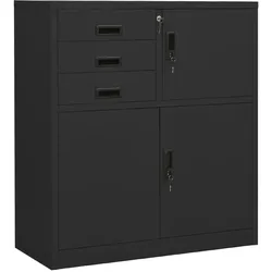 Büroschrank Anthrazit 90x40x102 cm Stahl