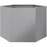 vidaXL Pflanzkübel Sechseckig 69x60x45 Verzinkter Stahl