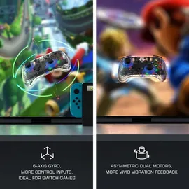 GameSir T4 Mini Game Controller für Windows PC/iOS/Android/Switch Transparent - Weiß (PC/Android/Switch/i