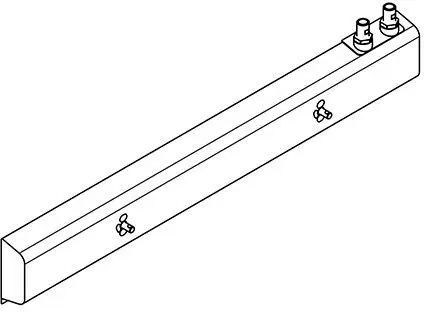 KWC Aquarotter Armatureneinheit, Edst., W.-Mont., 2 Waschplätze, 1200 mm, Wasser ob. re, 2030071429 2030071429