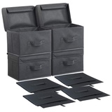 Pearl 4er-Set kleine Aufbewahrungsboxen mit Deckel, faltbar, 25 x 15 x 15 cm