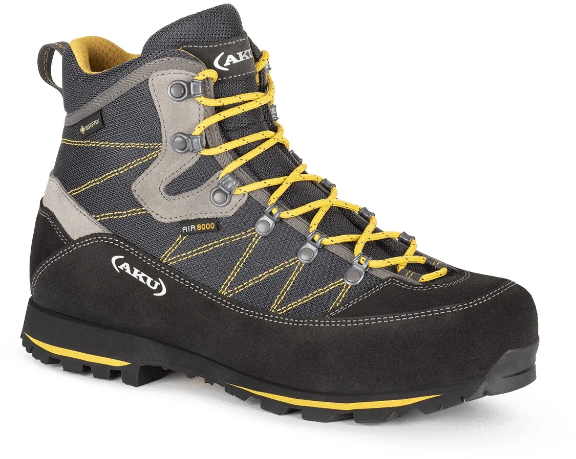 AKU Wanderschuhe Trekker Lite III Wide GTX (wasserdicht, weit) anthrazitgrau/gelb Herren