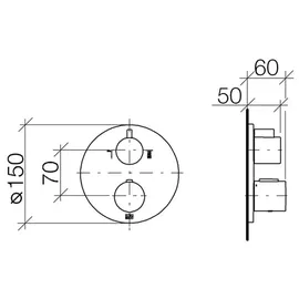 Dornbracht Meta Unterputz-Thermostat Chrom