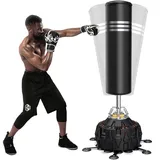 Moziel Erwachsene Boxsack Standboxsäcke, Freistehender Standboxsack Heavy Duty Boxing Trainer Fitness Boxsack mit Saugfuß (178cm-schwarz)