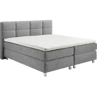 Westfalia Schlafkomfort Boxspringbett, grau, B:175cm L:210cm, Bezug: 100% Polyester;Polsterung: