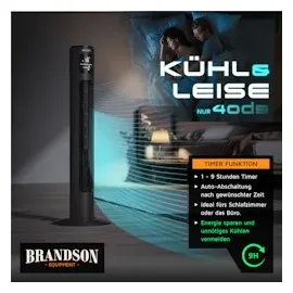 Brandson DC Turmventilator mit Fernbedienung Schwarz
