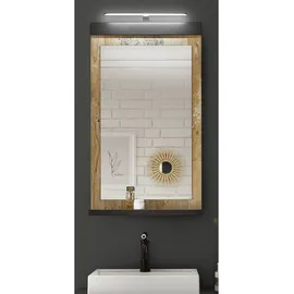 furn.design Badspiegel 56 x 95 cm Eiche/Anthrazit