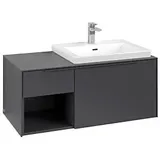 Villeroy & Boch Subway 3.0 Waschtisch-Unterschrank C571L2VR 100,1x42,25x51,6cm, mit LED/Griff monochrom, graphite