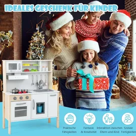 Costway Spiel-Küche Kinderküche mit 18 Zubehör (310700)