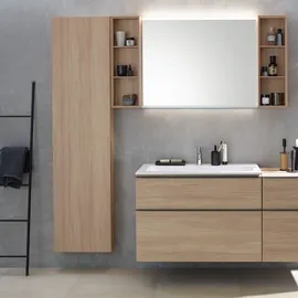Geberit iCon Hochschrank 45 x 180 x 15 cm Eiche/Glas/Spanplatte