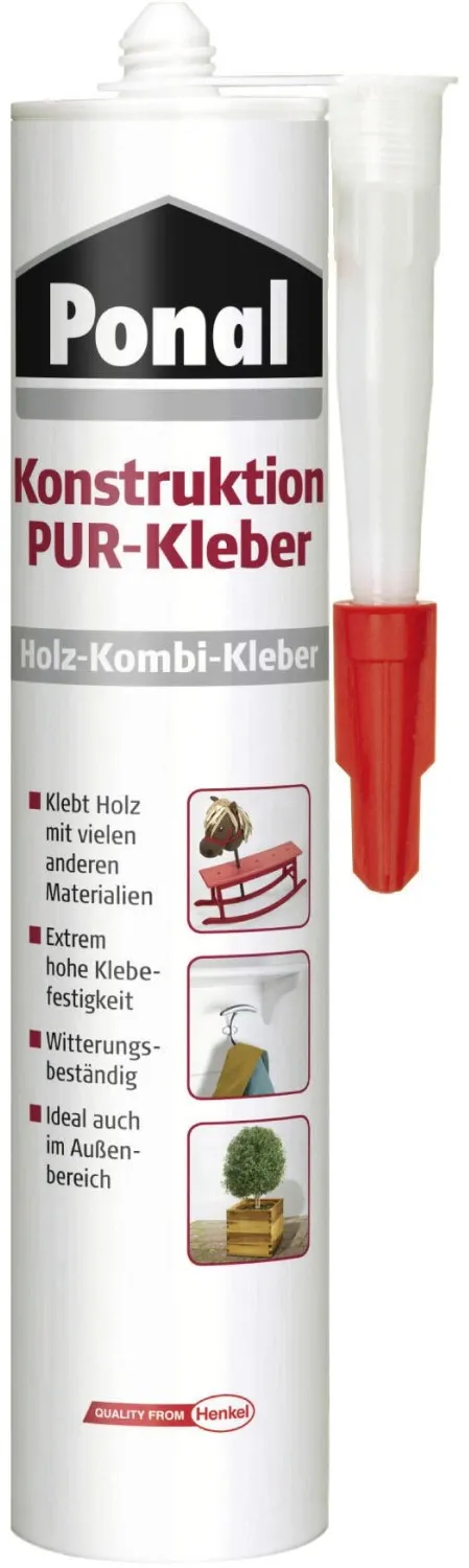 Preisvergleich Produktbild Ponal Konstruktion PUR-Kleber 530 g Kartusche Elfenbein