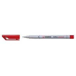 10 STABILO OHPen universal Folienstifte rot 0,7 mm non-permanent