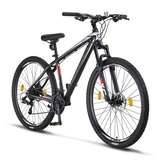 Licorne Bike Diamond Premium Mountainbike Aluminium, Fahrrad für Jungen, Mädchen, Herren und Damen - 21 Gang-Schaltung - Scheibenbremse Herrenrad... einstellbare Vordergabel 29 Zoll,
