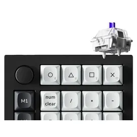 Keychron Q0 HE Kabelloser Magnetisches Numpad, 2,4 GHz/Bluetooth 5.1, Schnelltrigger, RGB, programmierbarer mit QMK, Hot-Swap-fähig, CNC-gefrästes Aluminium-Numpad für Mac, Windows und Linux – Schwarz